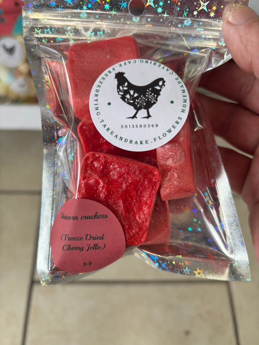 Cherry Jello, Freeze Dried